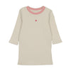 Farren and Me Ribbed 3/4 Sleeve Coral Trim Tshirt