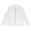 Calla Lili Boy Button Cream Shirt.