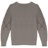 Calla Lili Boy Knit Round Neck Taupe Sweater.