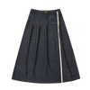 Coco Blanc Side Fringe Navy Marled Skirt *PREORDER*
