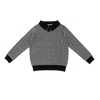 Coco Blanc Boys Collared Black/White Sweater