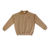 Coco Blanc Taupe Graphic Polo Sweater *PREORDER*