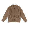 Coco Blanc Cabled Knit  Mocha Cardigan *PREORDER*
