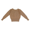 Coco Blanc Ruffle Collar Mocha Sweater *PREORDER*