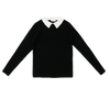 Coco Blanc Collared Black Sweater *PREORDER*