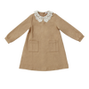 Coco Blanc Lace Collar Camel Dress *PREORDER*