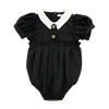 Coco Blanc Taffeta Black Romper *PREORDER*