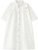 Coco Blanc 3/4 Sleeve White Denim Dress