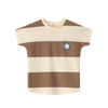 Coco Blanc Boy Striped Brown Stripe Tee