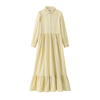 Coco Blanc  Striped Yellow Shirt Dress