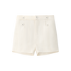 Coco Blanc Double Button White Shorts