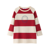 Coco Blanc Girl 3/4 Sleeve Red Stripe Tee