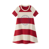 Coco Blanc Short Sleeved Red Stripe Dress