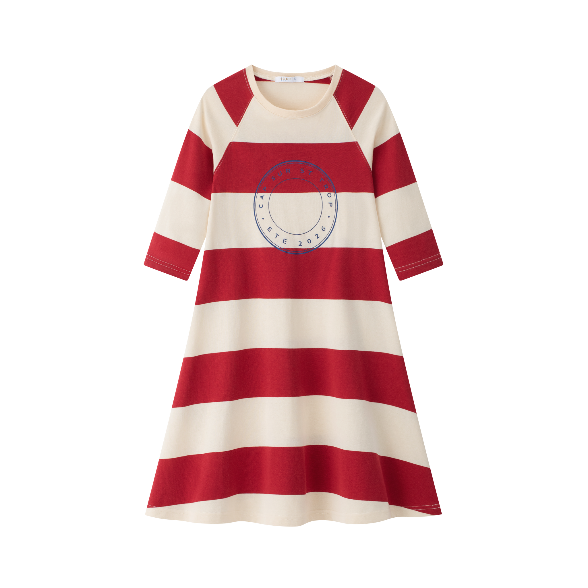 fitted lace wedding dress Coco Blanc Red Stripe Dress