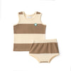Coco Blanc Brown Stripe Bloomer Set