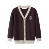 Coco Blanc Boys Burgundy Cardigan