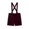 Coco Blanc Burgundy Suspender Shorts