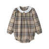 Coco Blanc Plaid Girl Blue Romper