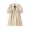Coco Blanc Jaquard Gold Dress