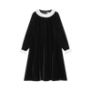 Coco Blanc Jaquard Black Velvet Dress