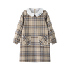 Coco Blanc Plaid A-Line Blue Dress