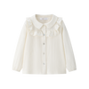 Coco Blanc Ruffle Cream Blouse