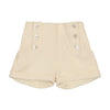 Coco Blanc Button Cream Shorts