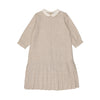 Coco Blanc Drop Pleat Sand Linen Dress