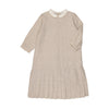 Coco Blanc Drop Pleat Sand Linen Dress