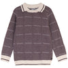 Blumint Chevron Knit Collar Burgundy Sweater.