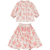 C'era Una Volta Tiffani Toile De Jouy Pink Shirt and Skirt Set