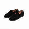 Camille Kids Clunky Stella Black Suede Shoes