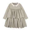 Coco Blanc Light Grey Scalloped Dress