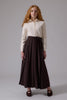 Soir Lyla Midi Chocolate Skirt