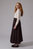 Soir Lyla Midi Chocolate Skirt