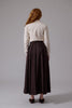 Soir Lyla Midi Chocolate Skirt