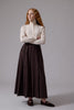 Soir Lyla Midi Chocolate Skirt