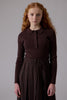 Soir Lyla Collared Chocolate Sweater.