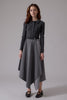 Soir Claudia Wrap Grey Midi Skirt