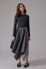 Soir Claudia Wrap Grey Midi Skirt