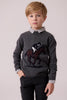 Cottier Elliot Equestrain Gray Sweater