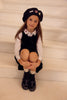 Little Parni Velour Short Black Jumper K540