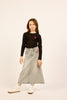 Little Parni Long Grey Denim Skirt K501