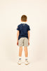 Little Parni Boys Blue Denim Striped Short K505