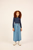 Little Parni Long Blue Denim Skirt K501