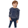 Crew kids Navy Acid Wash Top