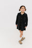 Crew kids Black Velour Shirt Dress