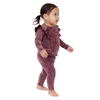 Crew kids Burgundy Acid Wash Ruffle Legging Set