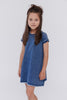 Crew Kids Stitch Patch Dress Blue