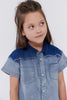 Crew Kids Denim Two-Tone Dress Blue